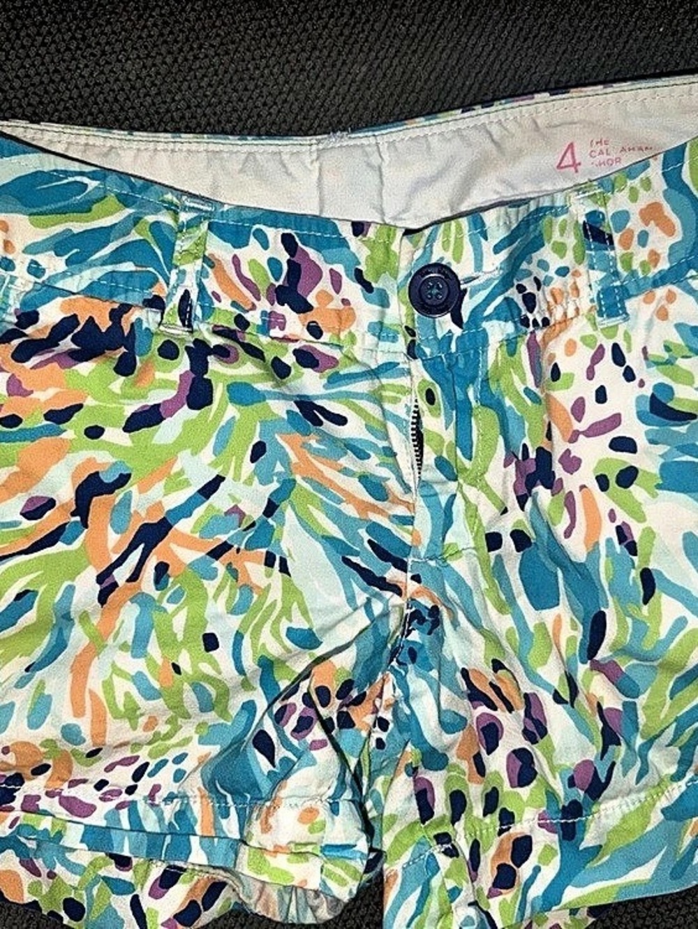 Lilly Pulitzer The Callahan Short Abstract Print Shorts Blue & Green Size 4